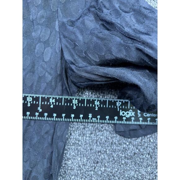 Sandro Paris “Bow” Black Faux Wrap Mini Dress Tone on Tone Polka Dot Sz 1/S NEW - Picture 7 of 7